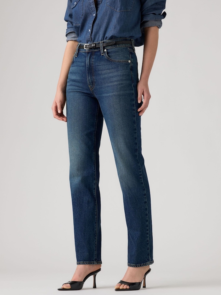Levi's® Blue Ribcage Slim Straight Jeans - Image 1 of 4
