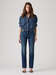 Levi's® Blue Ribcage Slim Straight Jeans - Image 2 of 4