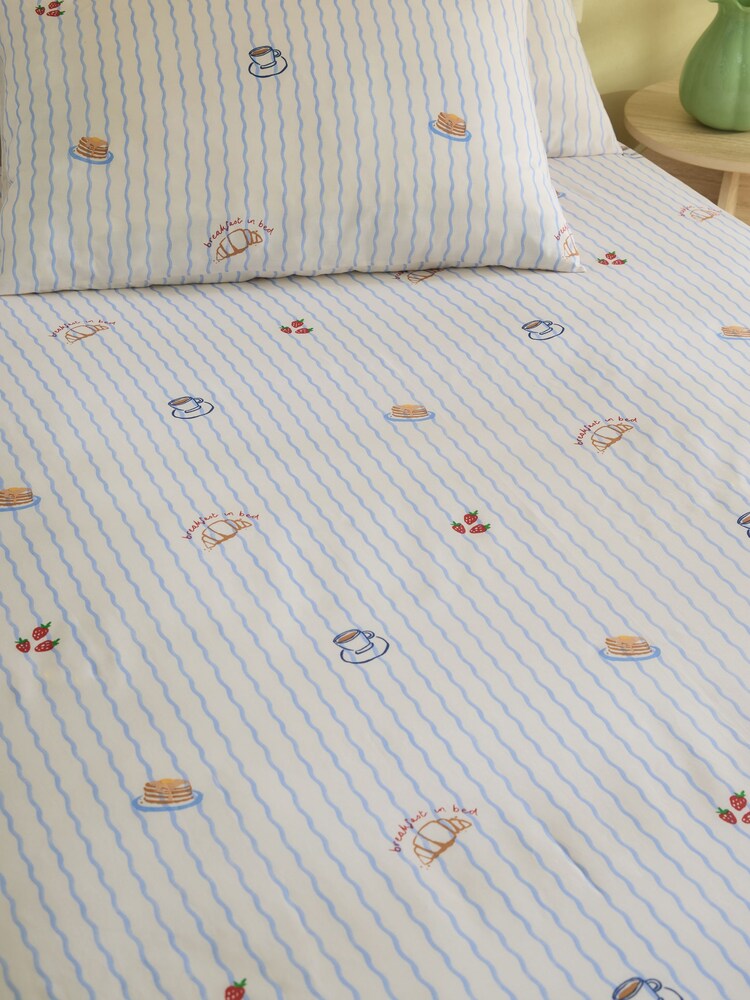 Breakfast In Bed Fitted Sheet and Pillowcase Set - 图片1 / 2