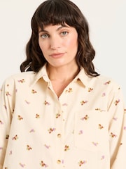 FatFace Beck Ivory Acorn Cord Petite Shirt - Image 3 of 7