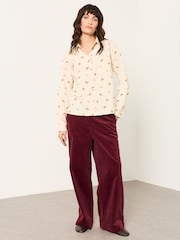 FatFace Beck Ivory Acorn Cord Petite Shirt - Image 4 of 7