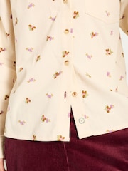 FatFace Beck Ivory Acorn Cord Petite Shirt - Image 5 of 7