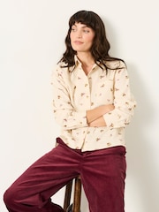 FatFace Beck Ivory Acorn Cord Petite Shirt - Image 6 of 7