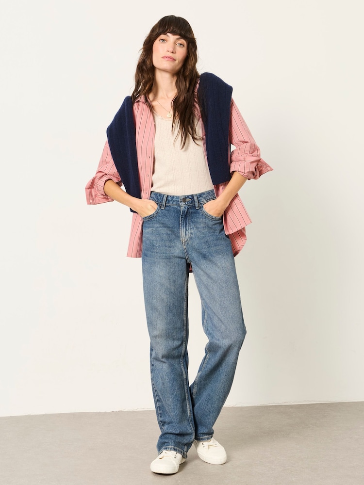 FatFace Bessie Pink Petite Stripe Shirt - Image 5 of 5
