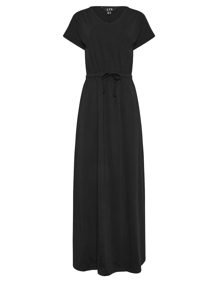 Long Tall Sally Black 100% Cotton Maxi T-Shirt Dress - Image 6 of 6