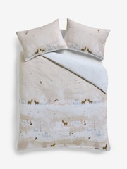 Christmas Brushed Cotton Duvet Cover and Pillowcase Set - 圖片 5，共 6