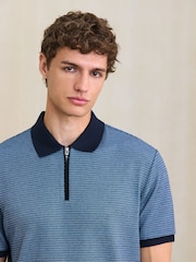 Géo bleu - Polo à motif - Image 1 sur 4
