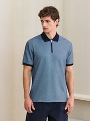 Géo bleu - Polo à motif - Image 2 sur 4