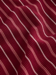 Red Burgundy N. Premium Vertical Stripe Supima Regular Fit Polo Shirt - Image 6 of 7