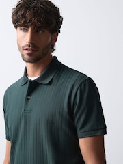 Green Regular Fit Smart Jaquard Polo Shirt - Image 1 of 7