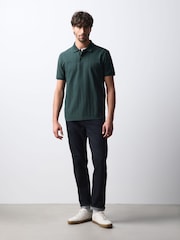 Green Regular Fit Smart Jaquard Polo Shirt - Image 2 of 7