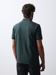 Green Regular Fit Smart Jaquard Polo Shirt - Image 4 of 7