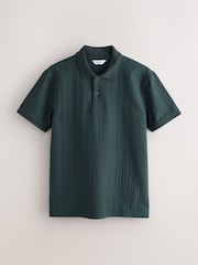 Green Regular Fit Smart Jaquard Polo Shirt - Image 5 of 7