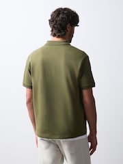 Kaki - Tricouri polo Smart Texture cu croială clasică - Imaginea 4 din 7