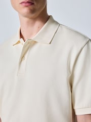 Ecru - Tricouri polo Smart Texture cu croială clasică - Imaginea 5 din 8