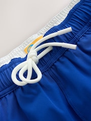 Blue Motion-Flex Swim Shorts with Trunk Lining - Image 2 of 4