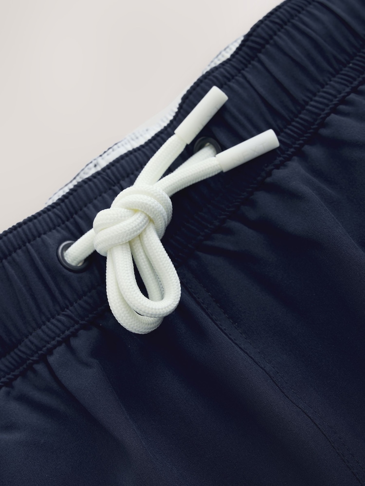 Navy Blue Motion-Flex Swim Shorts with Trunk Lining - Image 2 of 4 Navy Blue Motion-Flex Swim Shorts with Trunk Lining - Image 2 of 4
