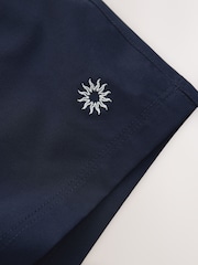 Navy Blue Motion-Flex Swim Shorts with Trunk Lining - Image 4 of 4