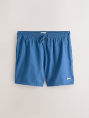 Blue Waffle Textured Penant Swim Shorts - Image 1 of 4