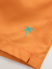 Orange Palm Logo Quick Dry 4 Inch Swim Shorts - Image 3 of 4