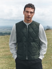 Green Onion Quilted Gilet - Image 1 of 11