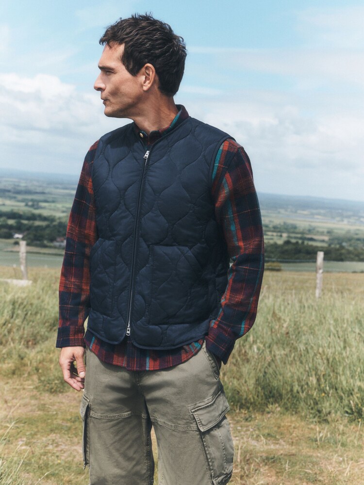 Navy Onion Quilted Gilet - Image 1 of 6 Navy Onion Quilted Gilet - Image 1 of 6
