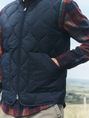 Navy Onion Quilted Gilet - Image 6 of 6