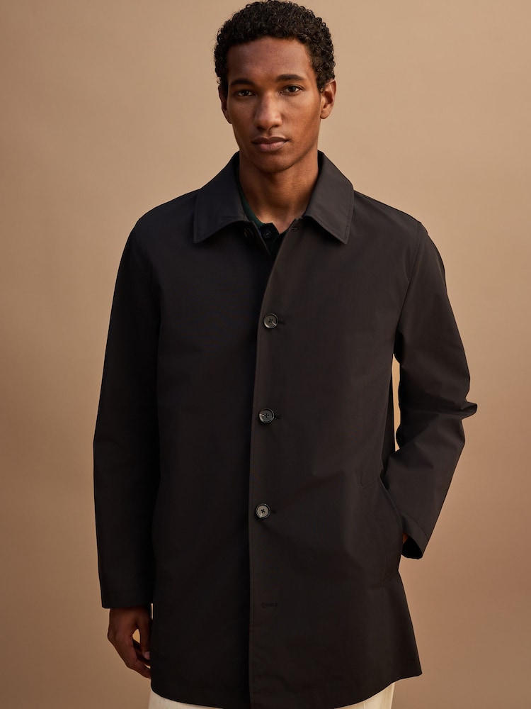 Black Showerproof Trench Coat - Image 2 of 16