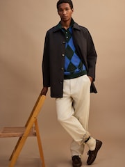 Black Showerproof Trench Coat - Image 4 of 16