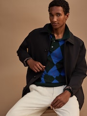 Black Showerproof Trench Coat - Image 6 of 16