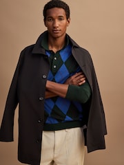 Black Showerproof Trench Coat - Image 7 of 16