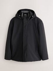Crno - Showerproof Hooded Coat With Brushed Lining - Slika 1 od 4
