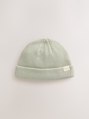 Green / Neutral Knitted Beanie Baby Hats 2 Pack - Image 6 of 8