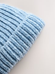 Blue Chenille Knitted Pom Baby Hat - Image 4 of 4