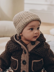 Neutral Nep Knitted Beanie Baby Hat - Image 2 of 6