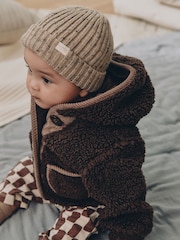 Neutral Nep Knitted Beanie Baby Hat - Image 3 of 6