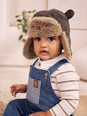 Brown Cord Trapper Baby Hat - Image 2 of 4