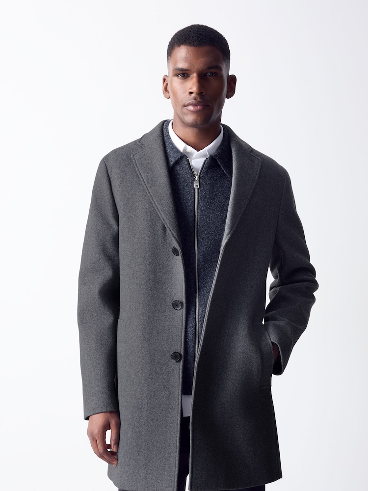 Charcoal Grey Epsom Coat - Image 1 of 12 Charcoal Grey Epsom Coat - Image 1 of 12
