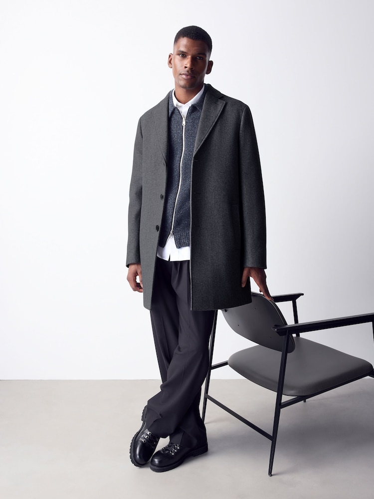 Charcoal Grey Epsom Coat - Image 2 of 12 Charcoal Grey Epsom Coat - Image 2 of 12