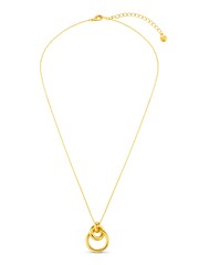 Orelia London Gold Tone Tone Interlocking Open Circle Necklace - Image 2 of 5