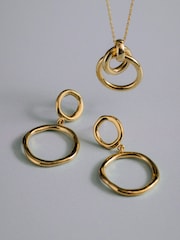 Orelia London Gold Tone Tone Interlocking Open Circle Necklace - Image 5 of 5