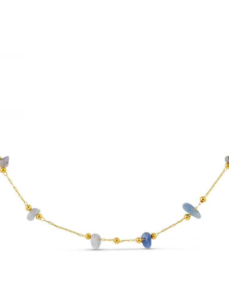 Orelia London Gold Tone Tone Semi-Precious Sodalite Stationed Chip Necklace - Image 2 of 5 Orelia London Gold Tone Tone Semi-Precious Sodalite Stationed Chip Necklace - Image 2 of 5