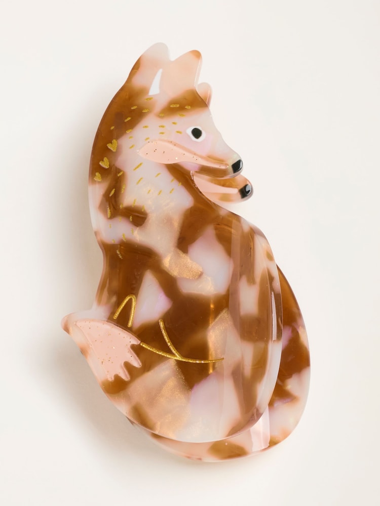 FatFace Brown Fox Claw Clip - Image 1 of 2