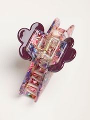 FatFace Purple Flower Claw Clip - Image 2 of 2