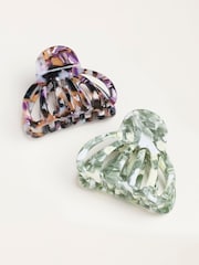 FatFace 2 Pack Cut Out Claw Clip - תמונה 1 מתוך 2
