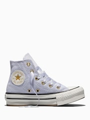 Converse Purple Chuck Taylor All Star Lift Platform Trainers - Image 1 of 5