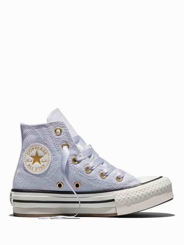 Converse Purple Chuck Taylor All Star Lift Platform Trainers - Image 1 of 5 Converse Purple Chuck Taylor All Star Lift Platform Trainers - Image 1 of 5