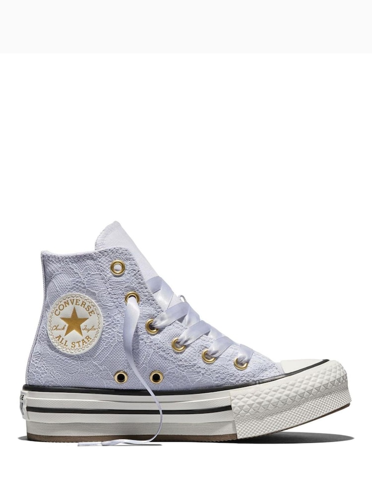 Converse Purple Chuck Taylor All Star Lift Platform Trainers - Image 2 of 5 Converse Purple Chuck Taylor All Star Lift Platform Trainers - Image 2 of 5