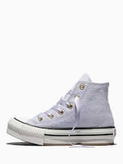 Converse Purple Chuck Taylor All Star Lift Platform Trainers - Image 3 of 5