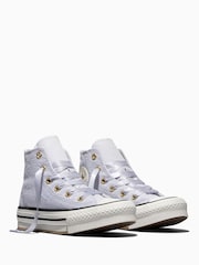 Converse Purple Chuck Taylor All Star Lift Platform Trainers - Image 4 of 5